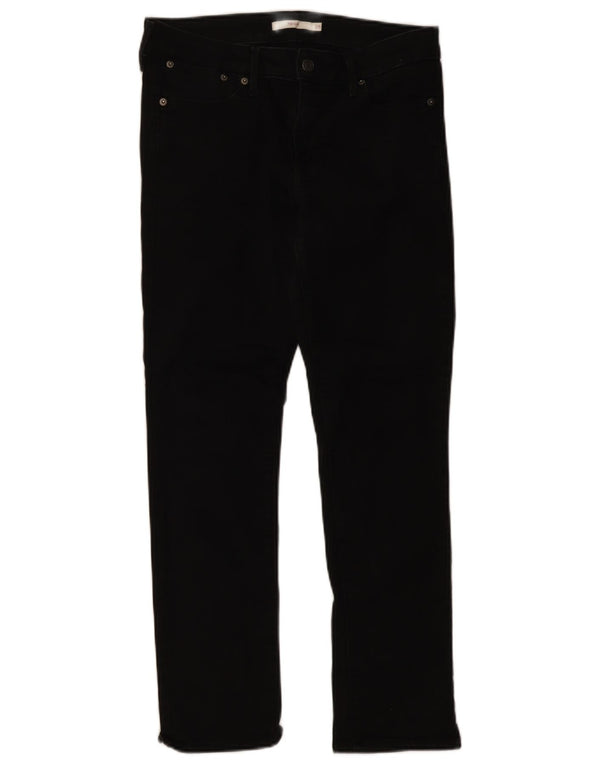 Levi's Womens 712 Slim Jeans W28 L28 Black Cotton