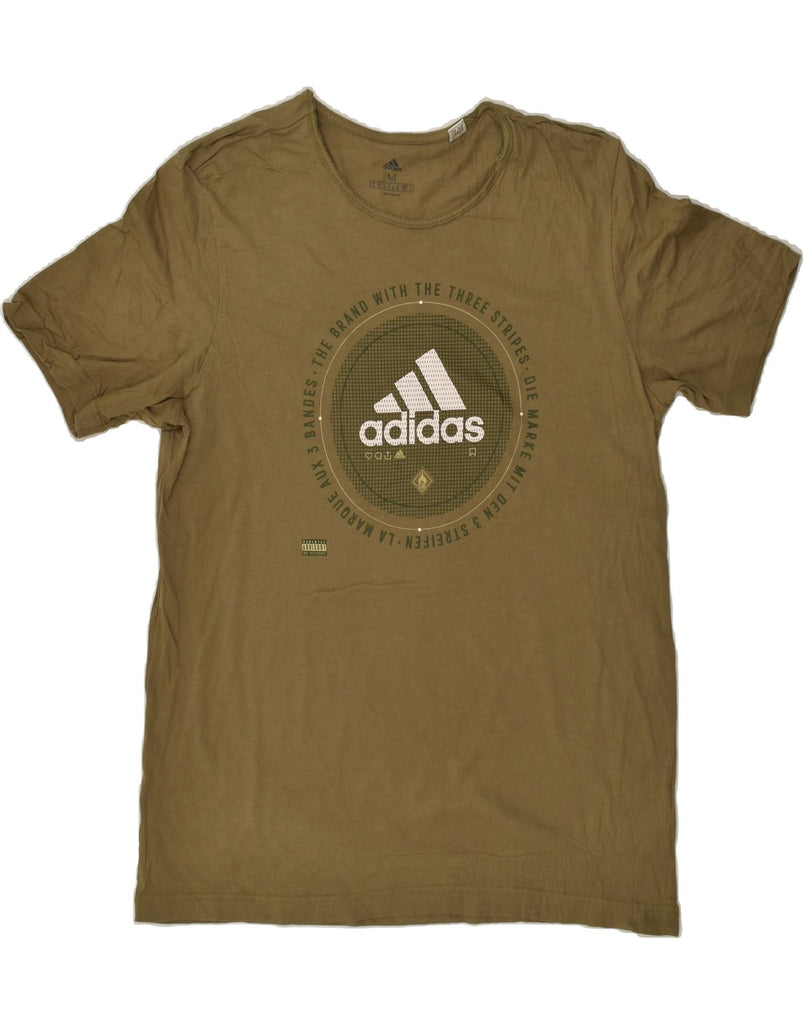 ADIDAS Mens Graphic T-Shirt Top Medium Green Cotton | Vintage Adidas | Thrift | Second-Hand Adidas | Used Clothing | Messina Hembry 