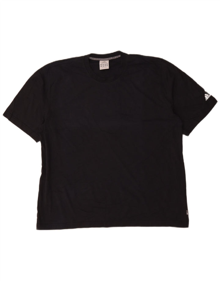 Adidas Mens T-Shirt Top 2XL Navy Blue Cotton