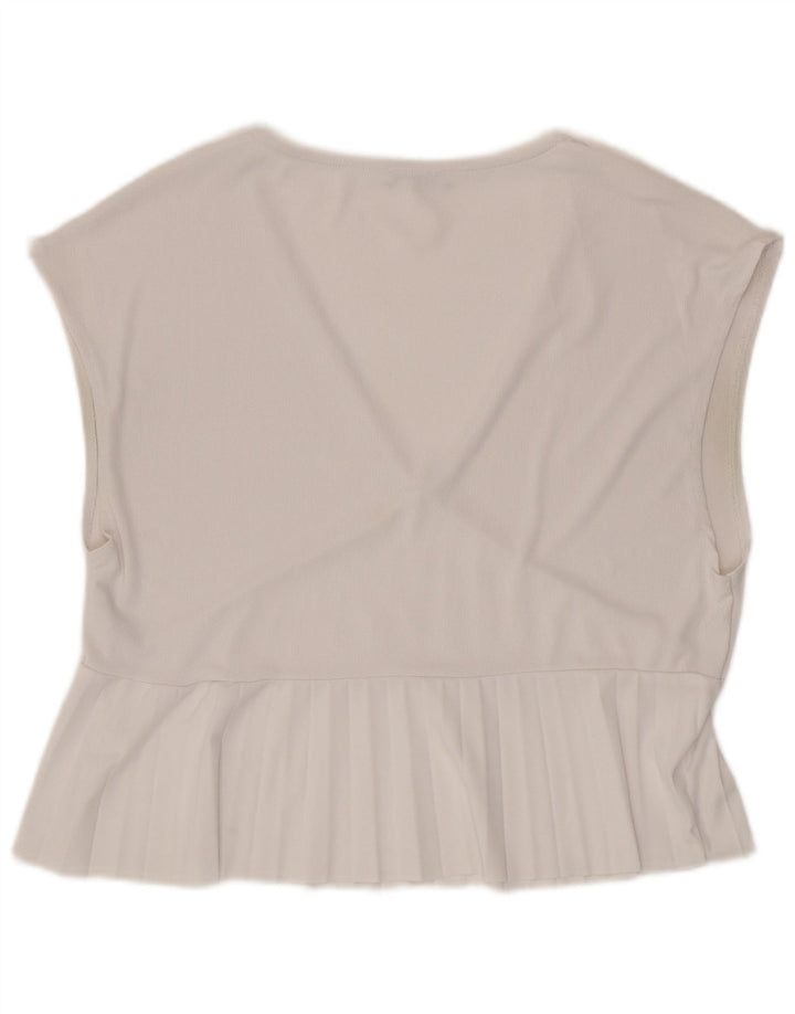 Zara Womens Blouse Top UK 16 Large White Polyester