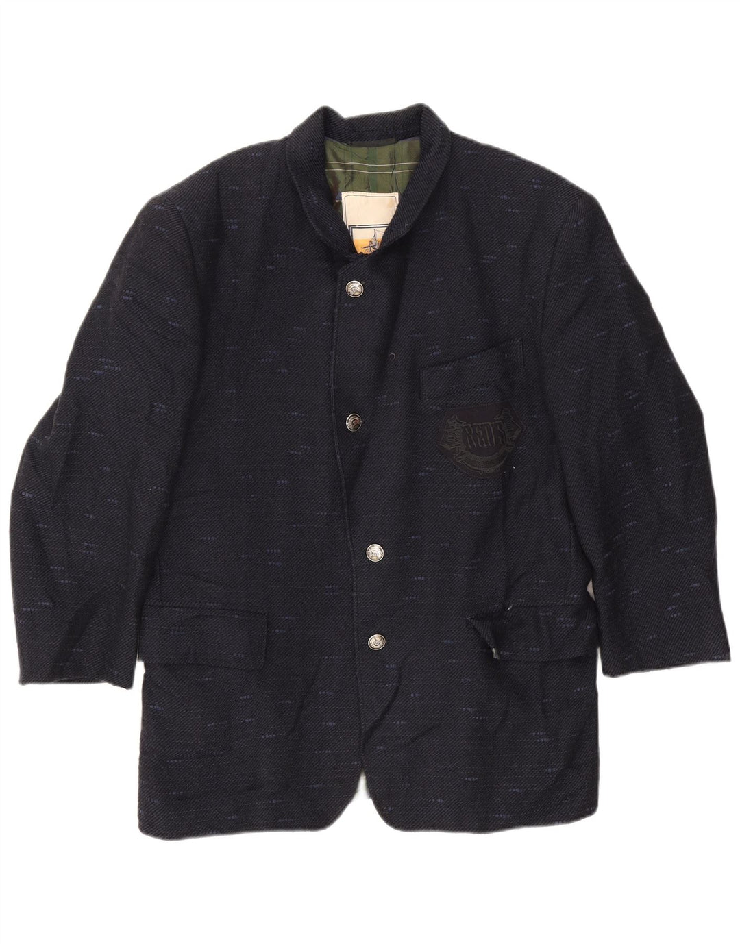 RED'S Mens 4 Button Blazer Jacket UK 40 Large Navy Blue Flecked