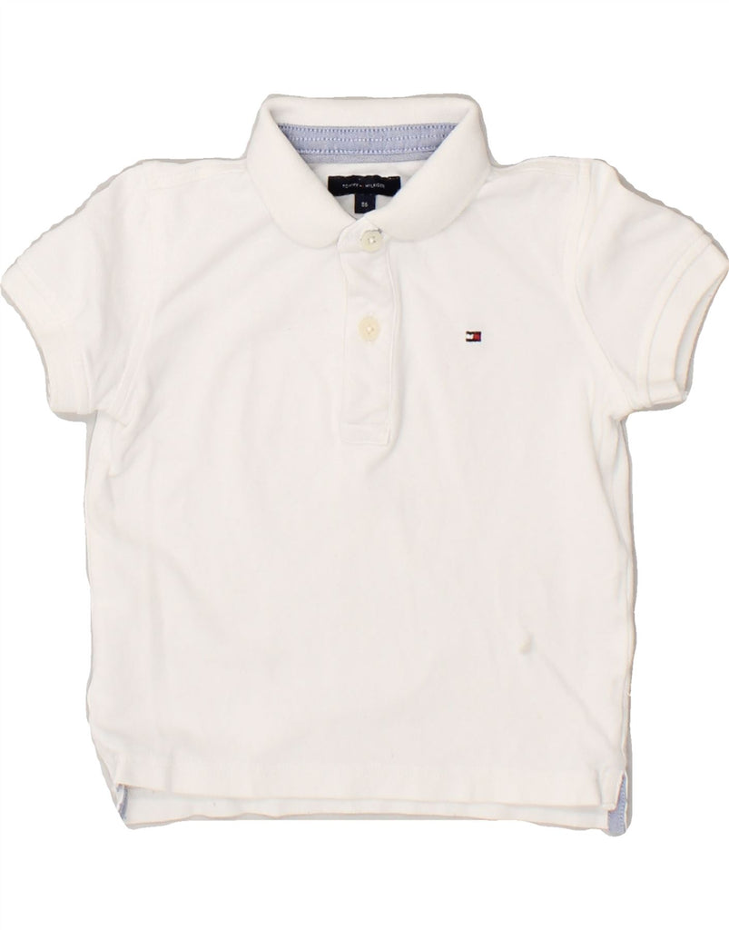 TOMMY HILFIGER Baby Boys Polo Shirt 12-18 Months White | Vintage Tommy Hilfiger | Thrift | Second-Hand Tommy Hilfiger | Used Clothing | Messina Hembry 