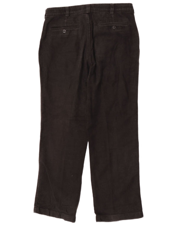 Marks & Spencer Mens Blue Harbour Straight Chino Trousers W34 L29 Black