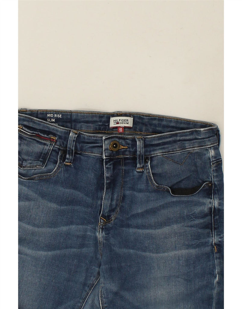 TOMMY HILFIGER Womens Mid Rise Slim Jeans W28 L30  Blue Vintage Tommy Hilfiger and Second-Hand Tommy Hilfiger from Messina Hembry 