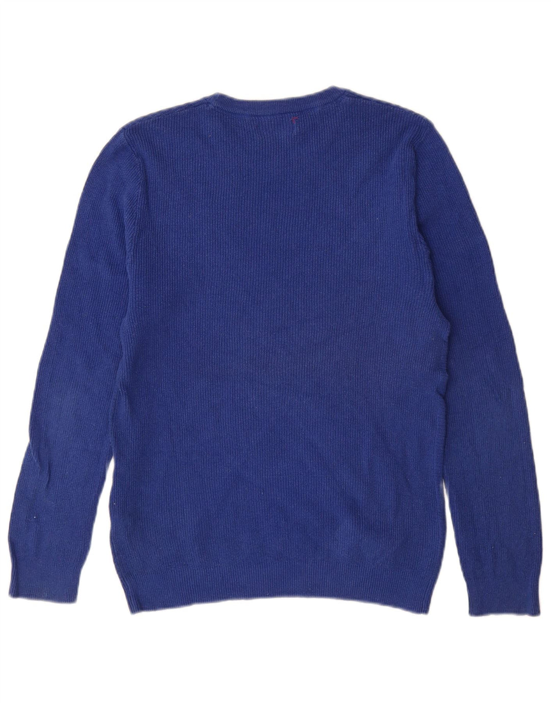 Zara Mens Crew Neck Jumper Sweater Small Blue Cotton