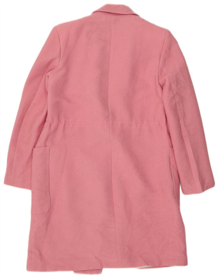 Zara Womens Overcoat UK 10 Small Pink Viscose
