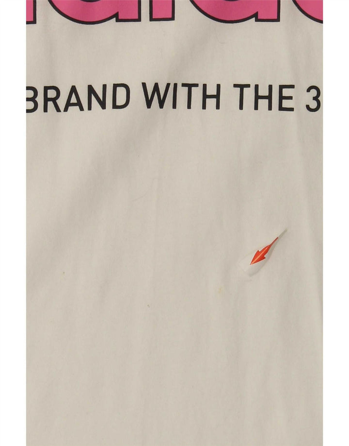 Adidas Mens Graphic T-Shirt Top 2XL White Cotton