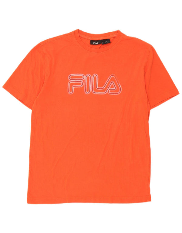 Fila Mens Graphic T-Shirt Top Small Orange