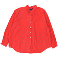 Dockers Womens Oversized Shirt UK 20 2XL Red Geometric Cotton
