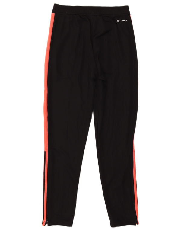 Adidas Girls Aeroready Tracksuit Trousers 13-14 Years Black Colourblock