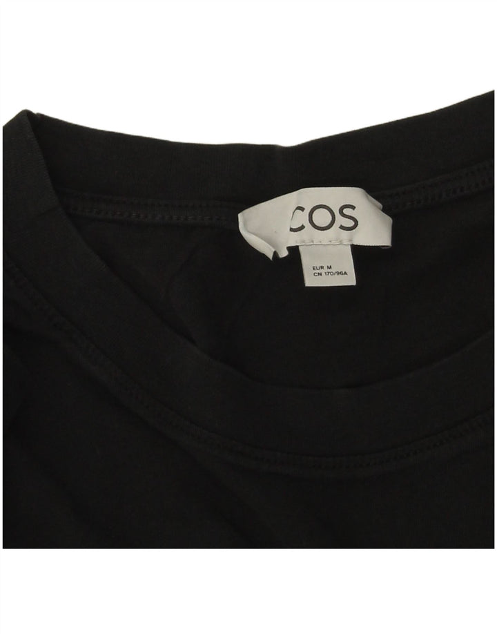 Cos Mens T-Shirt Top Medium Black Cotton