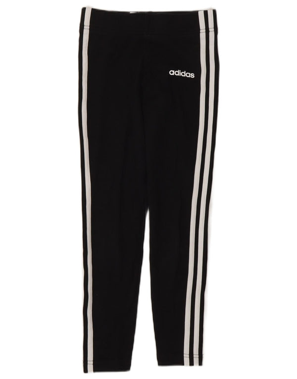 ADIDAS Girls Leggings 9-10 Years  Black Cotton