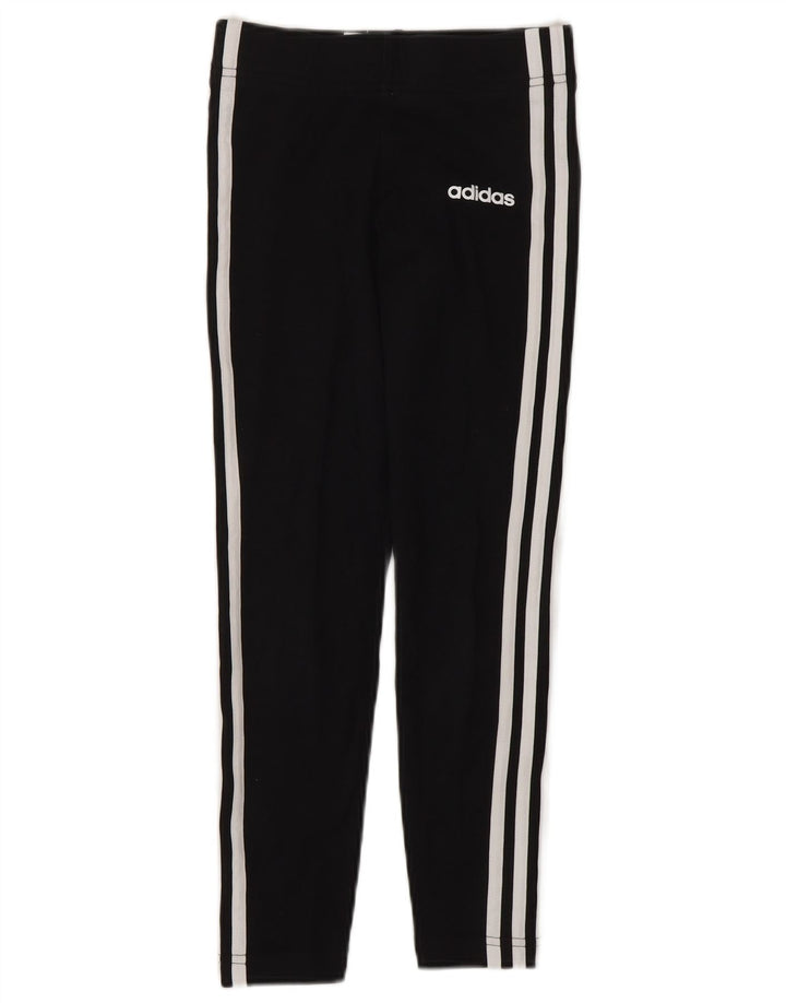 ADIDAS Girls Leggings 9-10 Years  Black Cotton