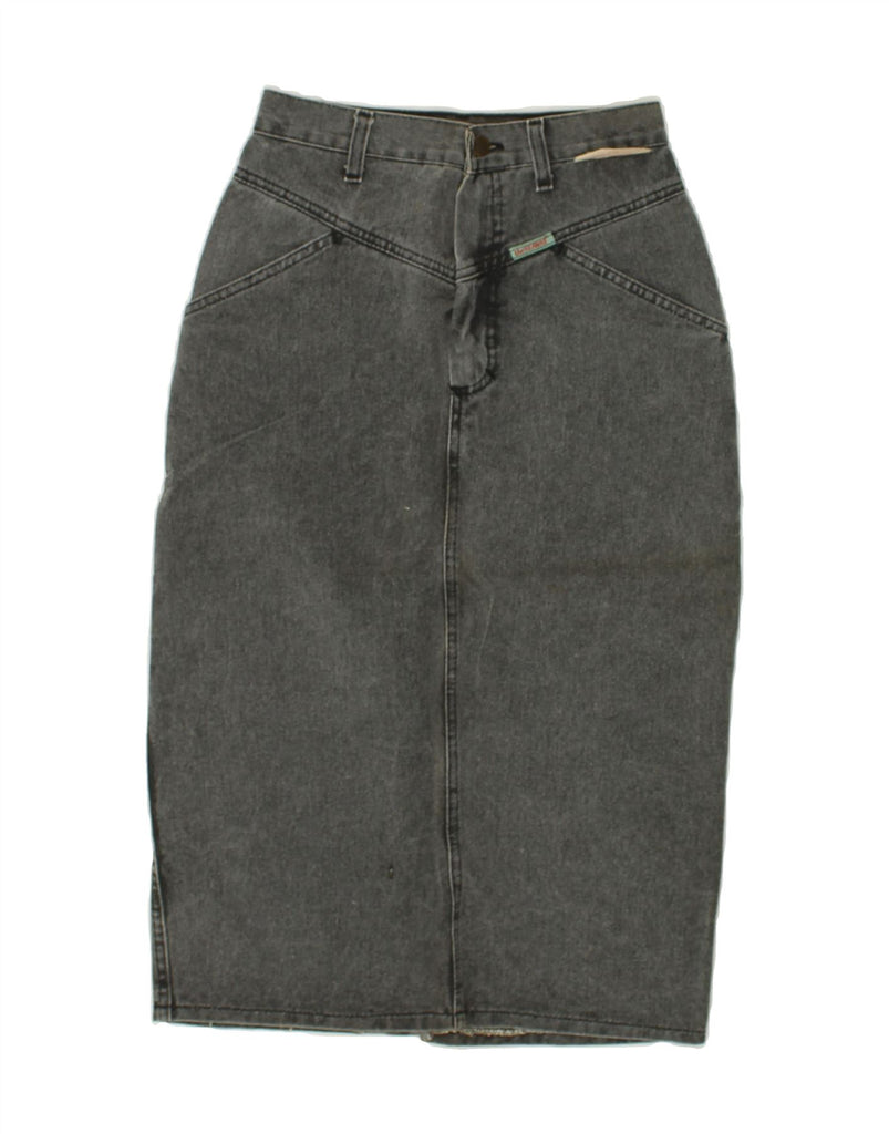 VINTAGE Womens Denim Skirt W29 Medium Grey Cotton | Vintage Vintage | Thrift | Second-Hand Vintage | Used Clothing | Messina Hembry 