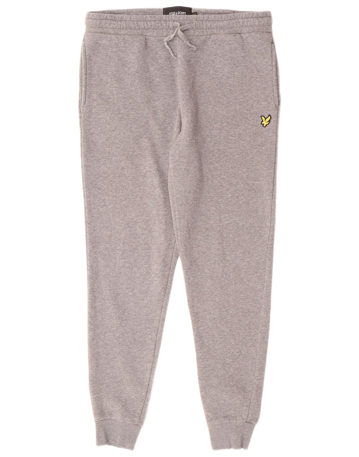 Lyle & Scott Mens Tracksuit Trousers Joggers Medium  Grey Flecked Cotton