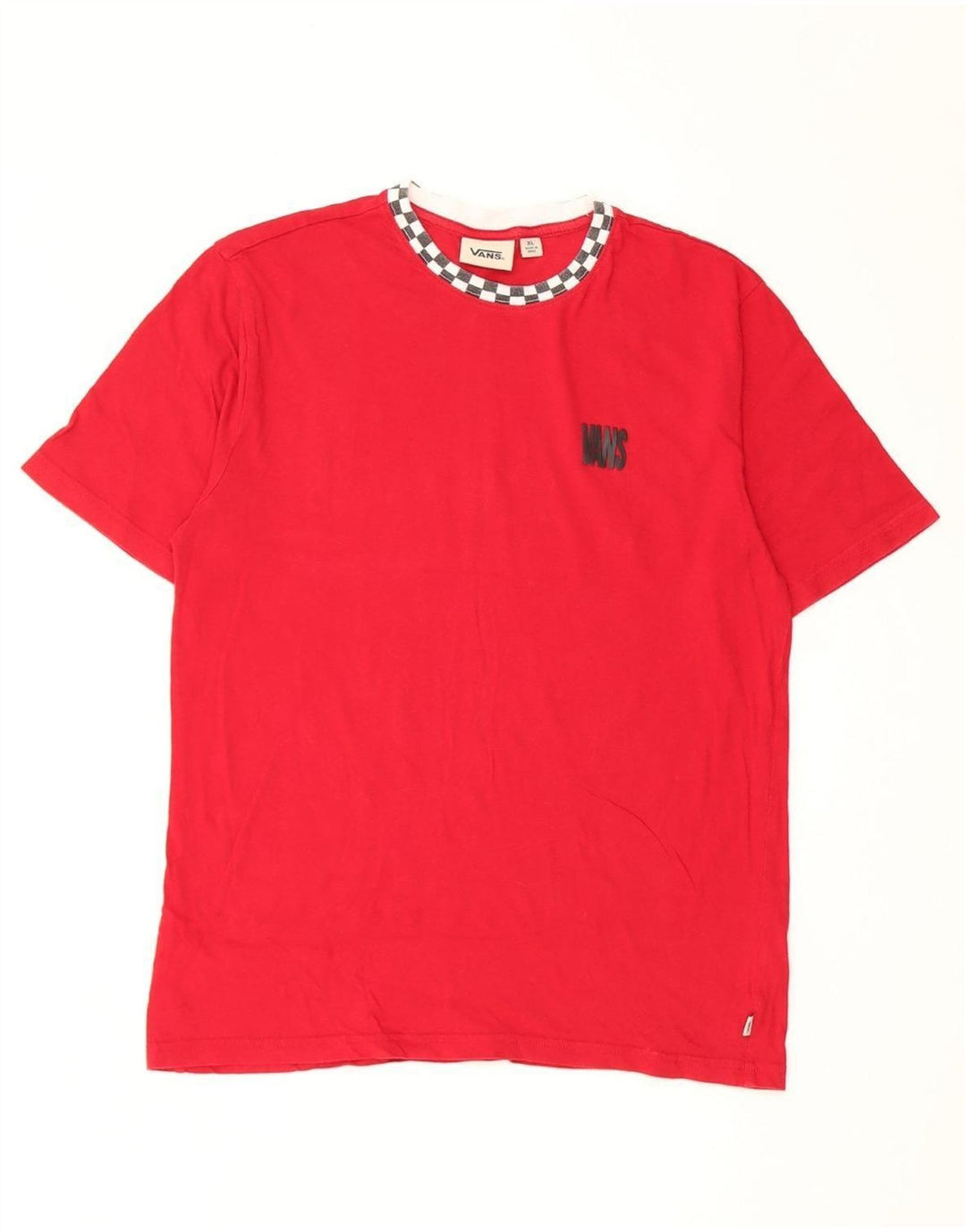 Vans Womens T-Shirt Top UK 18 XL Red Cotton
