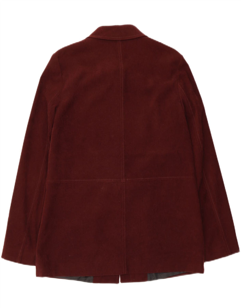 ZARA Womens Bomber Jacket UK 14 Large Burgundy Polyester Vintage Zara and Second-Hand Zara from Messina Hembry 