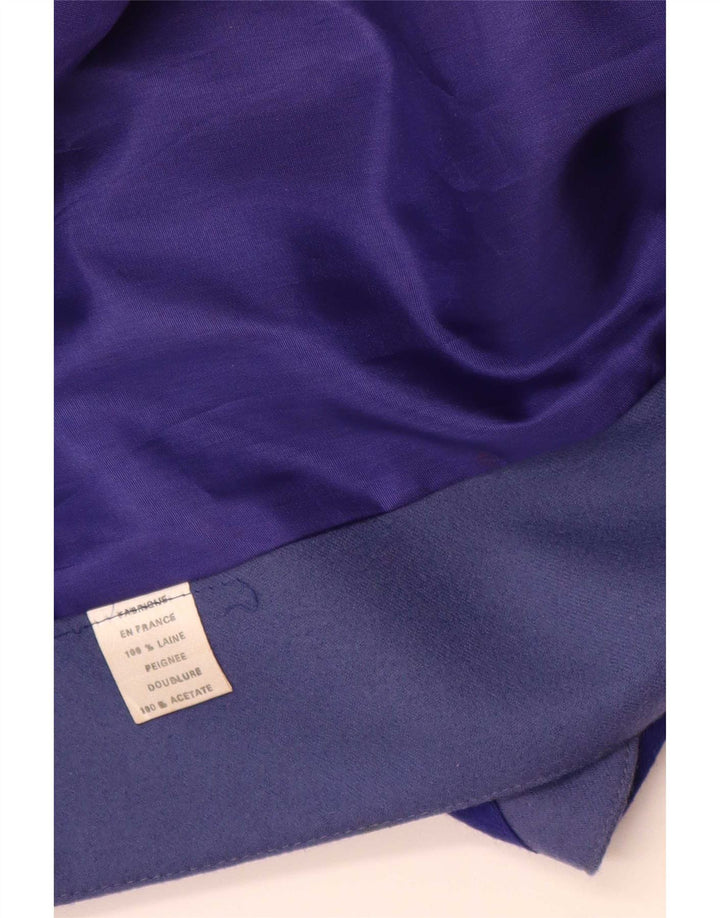 Vintage Womens Open Blazer Jacket UK 14 Large Purple Wool