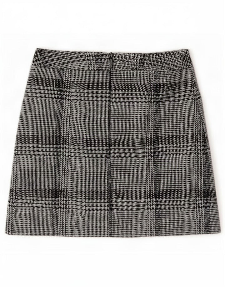 Marks & Spencer Womens Mini Skirt UK 10 Small W28 Blue Houndstooth