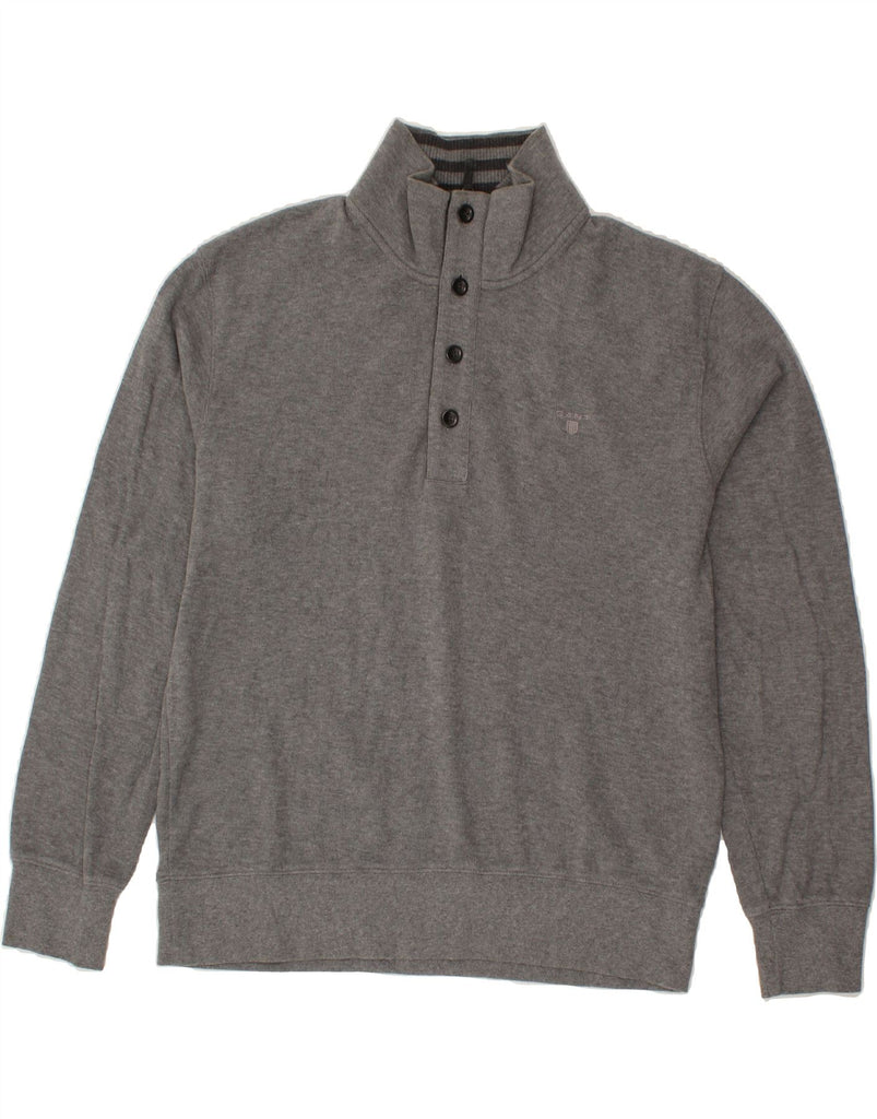 GANT Mens Zip Neck Jumper Sweater XL Grey Cotton | Vintage Gant | Thrift | Second-Hand Gant | Used Clothing | Messina Hembry 