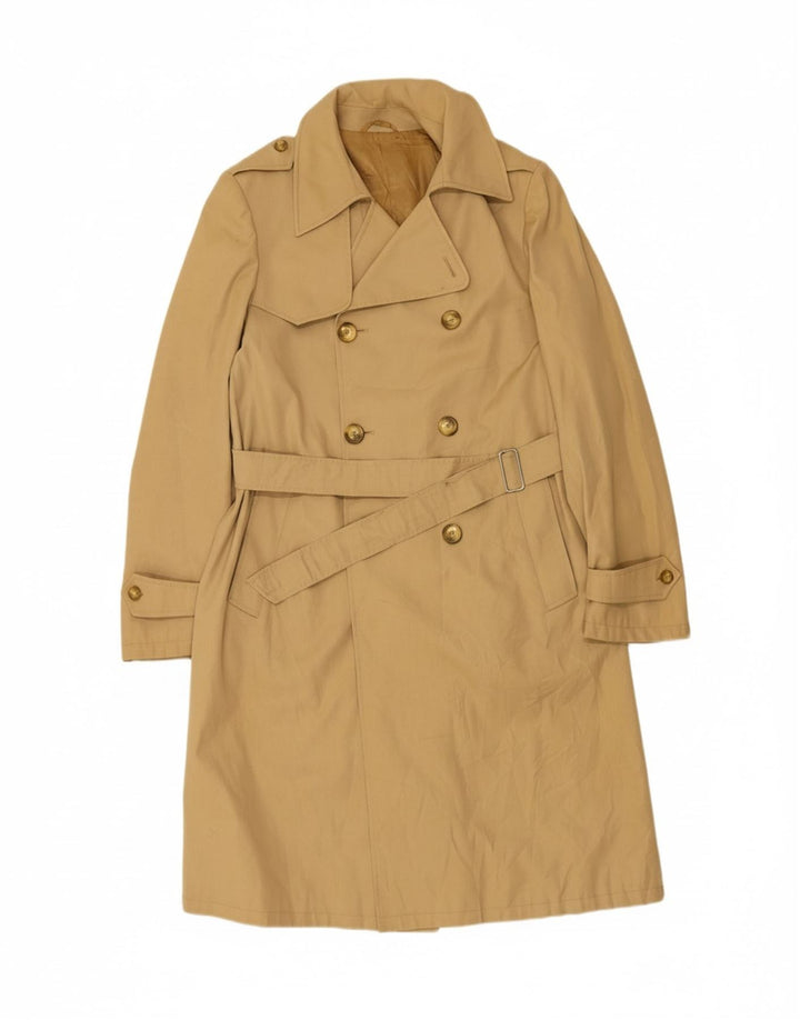 VINTAGE Womens Trench Coat IT 52 2XL Beige Polyester Vintage Vintage and Second-Hand Vintage from Messina Hembry 