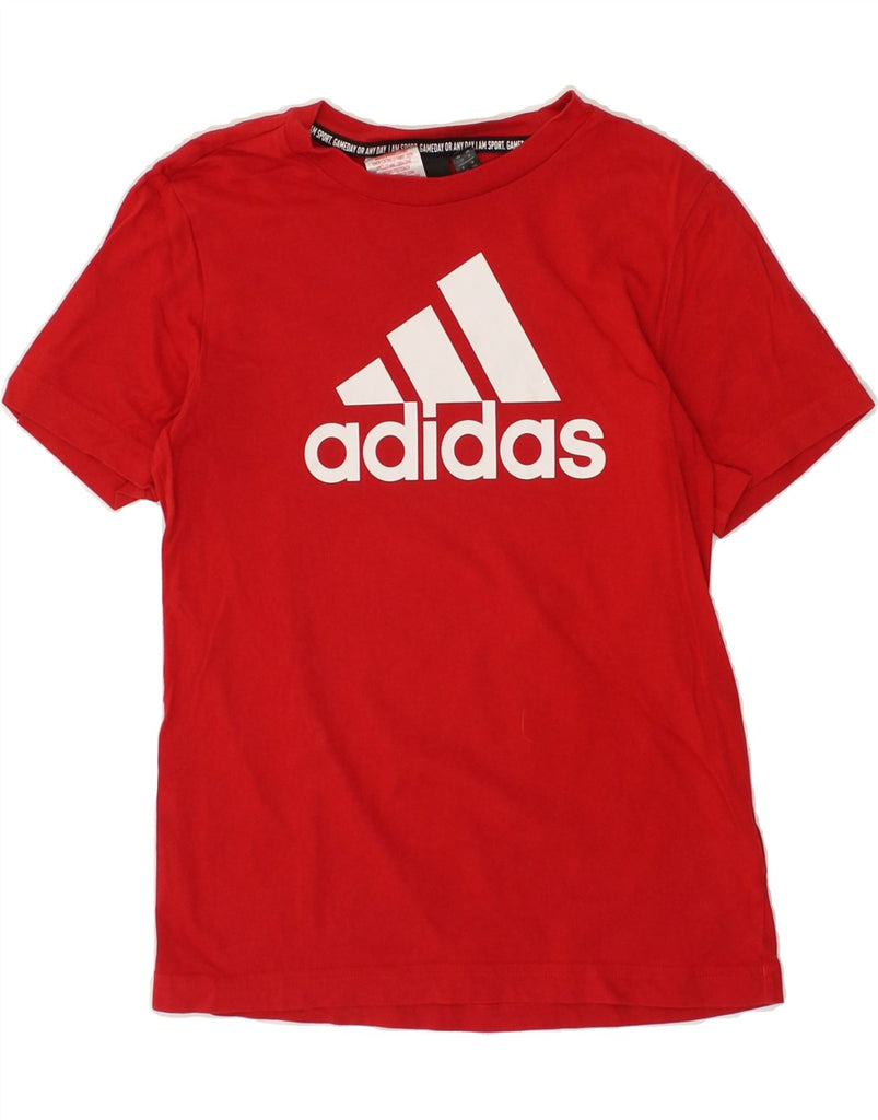 ADIDAS Boys Graphic T-Shirt Top 11-12 Years Red Cotton | Vintage Adidas | Thrift | Second-Hand Adidas | Used Clothing | Messina Hembry 