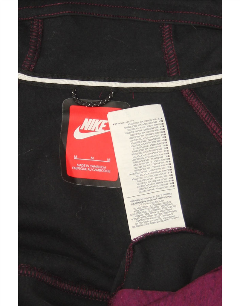 NIKE Womens Zip Hoodie Sweater UK 14 Medium Purple Camouflage Cotton Vintage Nike and Second-Hand Nike from Messina Hembry 
