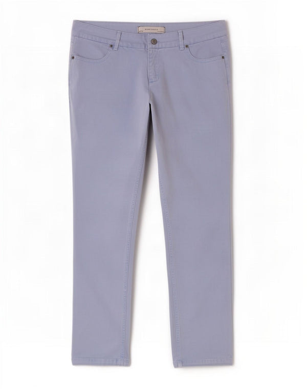 Zara Womens Slim Casual Trousers EU 44 XL W34 L29 Blue Cotton