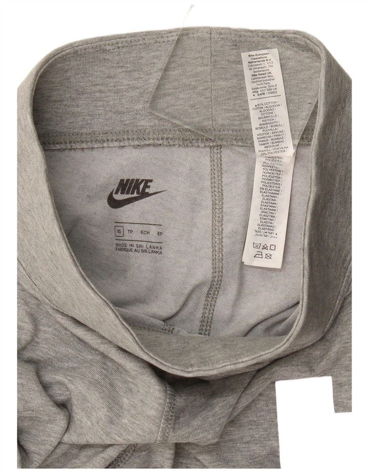 Nike Womens Graphic Leggings UK 4 XS Grey Cotton