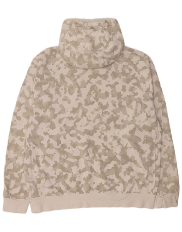 Nike Mens Hoodie Jumper Large Beige Camouflage Cotton