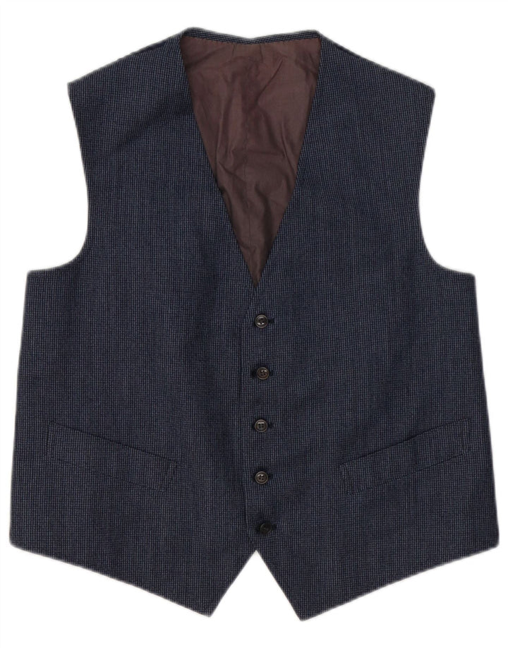 Vintage Mens Waistcoat Medium Navy Blue