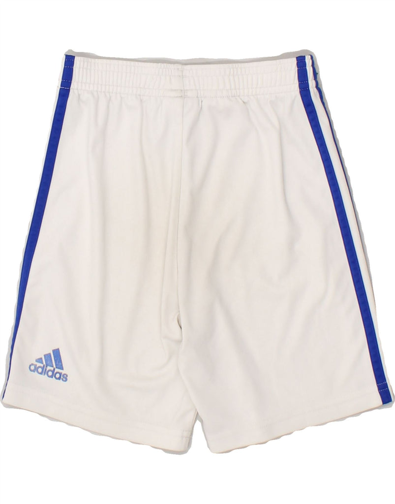 ADIDAS Boys Graphic Sport Shorts 4-5 Years White Polyester | Vintage Adidas | Thrift | Second-Hand Adidas | Used Clothing | Messina Hembry 