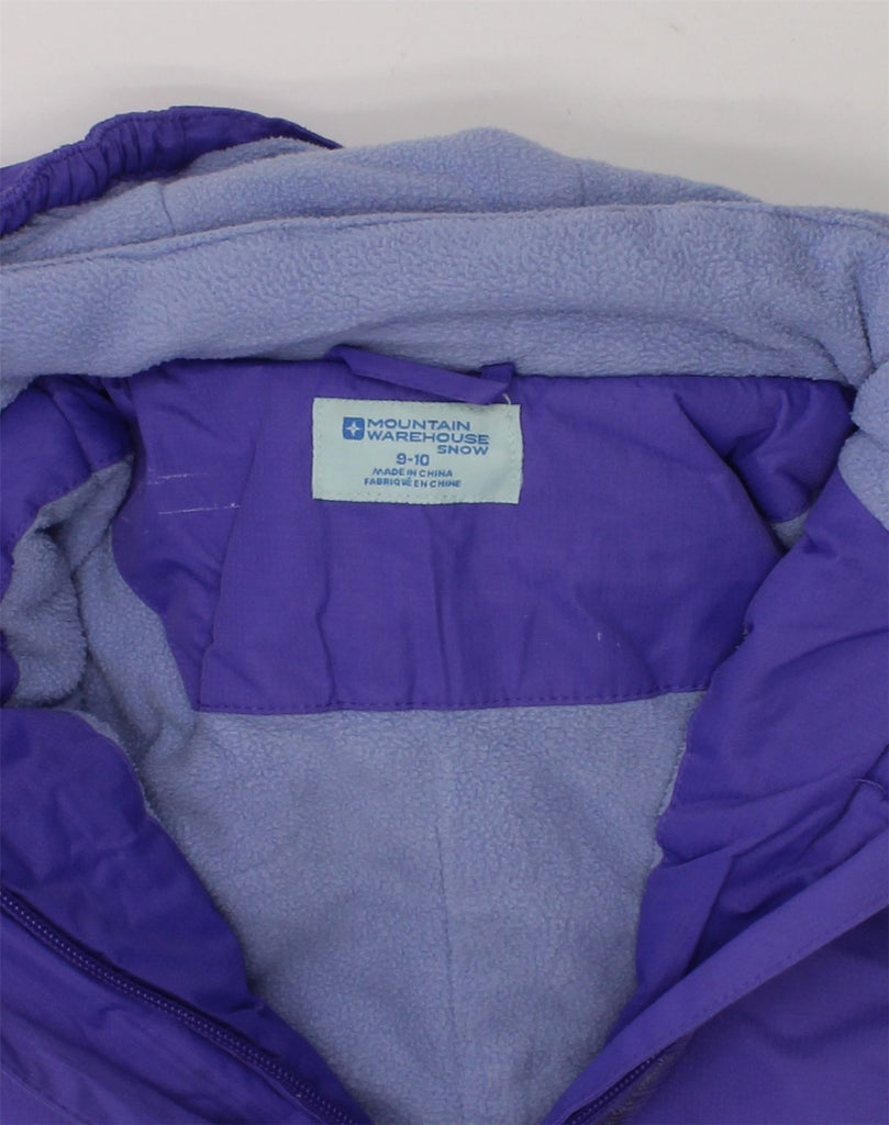 MOUNTAIN WAREHOUSE Girls Hooded Windbreaker Jacket 9-10 Years Purple | Vintage Mountain Warehouse | Thrift | Second-Hand Mountain Warehouse | Used Clothing | Messina Hembry 