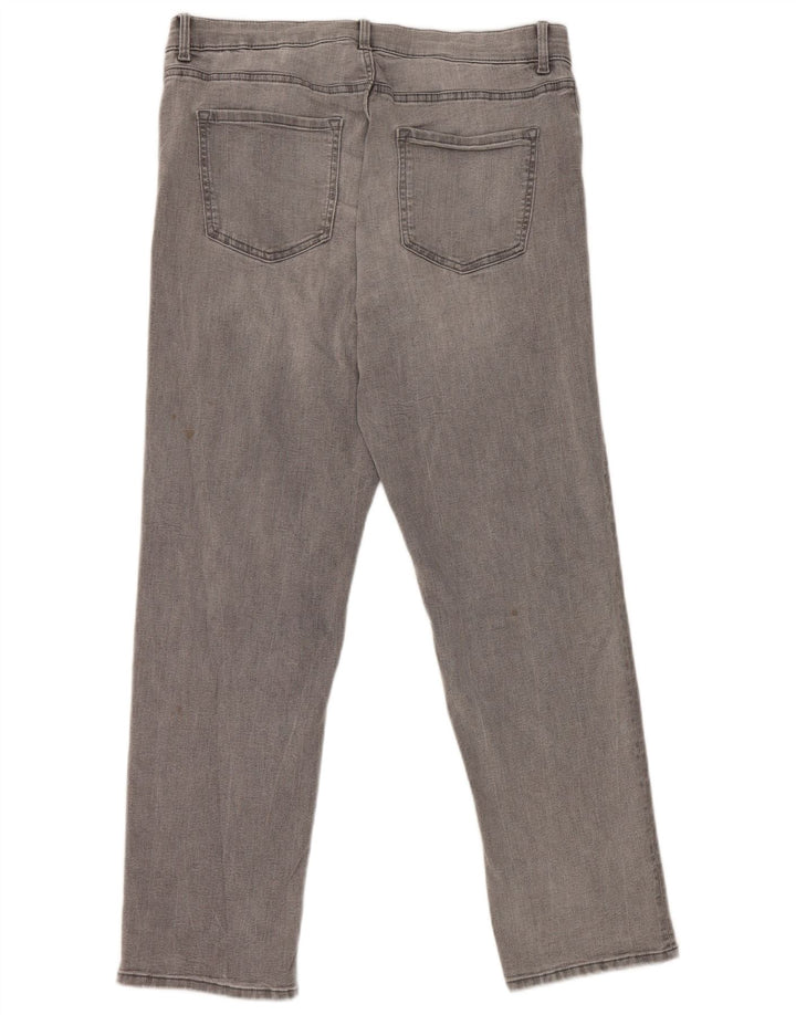 Marks & Spencer Womens The Sienna Straight Jeans UK 14 Medium W32 L28 Grey