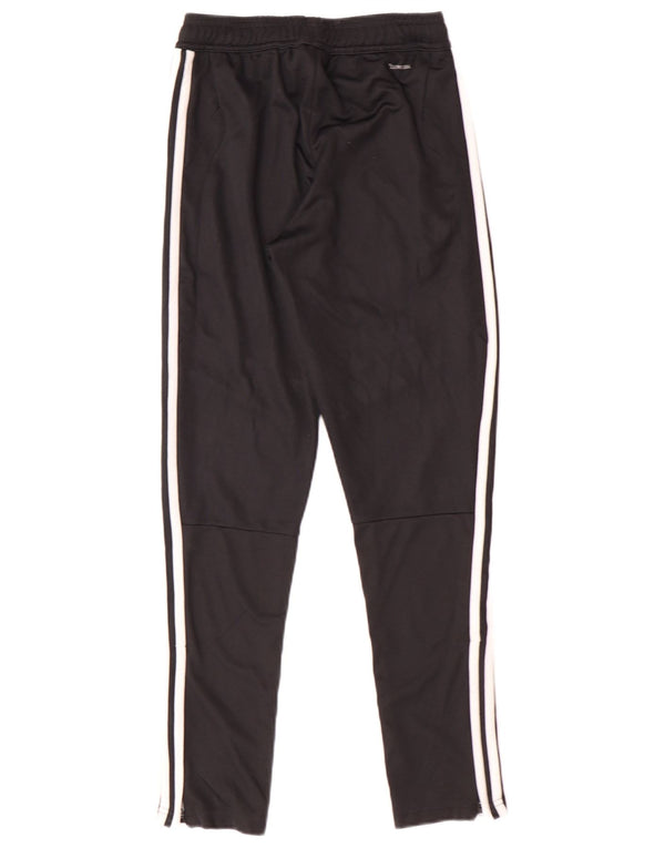 Adidas Girls Graphic Tracksuit Trousers 11-12 Years Black Polyester