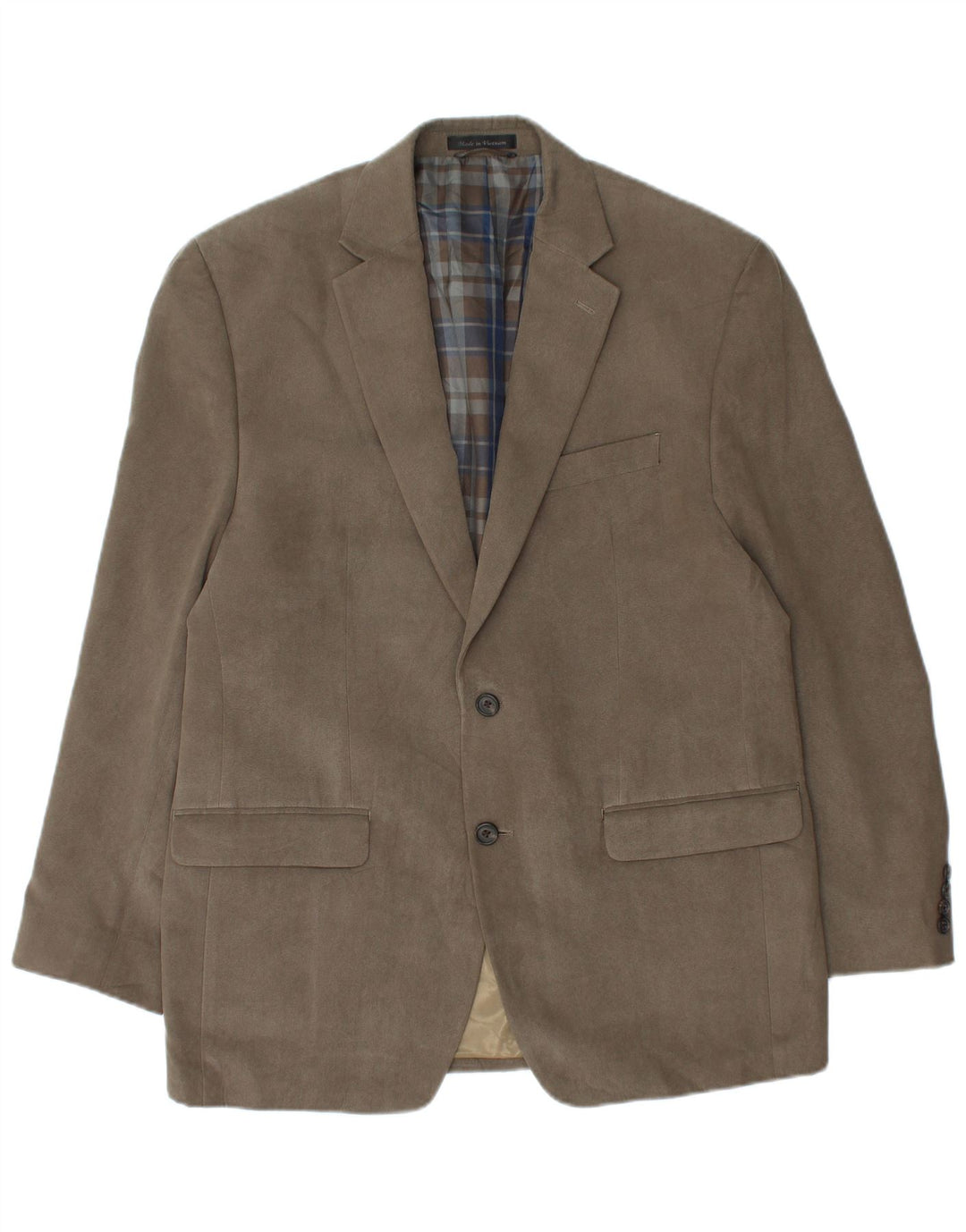 Ralph Lauren Mens 2 Button Blazer Jacket UK 42 XL Khaki Houndstooth