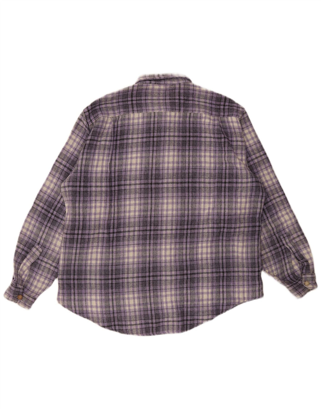 Wampum Mens Flannel Shirt XL Purple Check