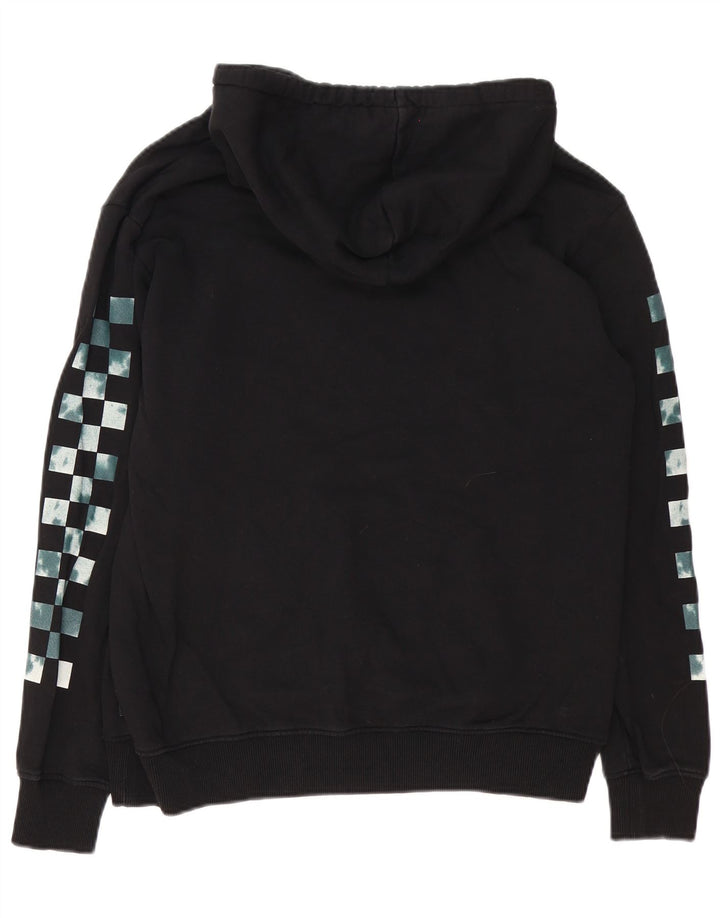 Vans Mens Graphic Hoodie Jumper Medium Black Cotton