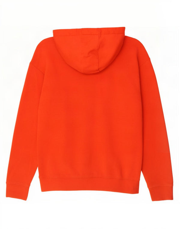 Ellesse Mens Graphic Zip Hoodie Sweater Medium Orange Cotton