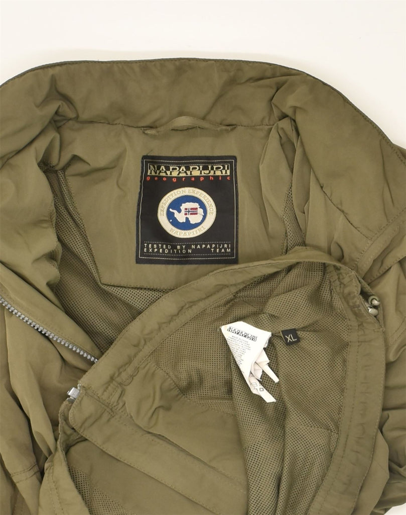 NAPAPIJRI Womens Bomber Jacket UK 18 XL Khaki Polyester | Vintage Napapijri | Thrift | Second-Hand Napapijri | Used Clothing | Messina Hembry 