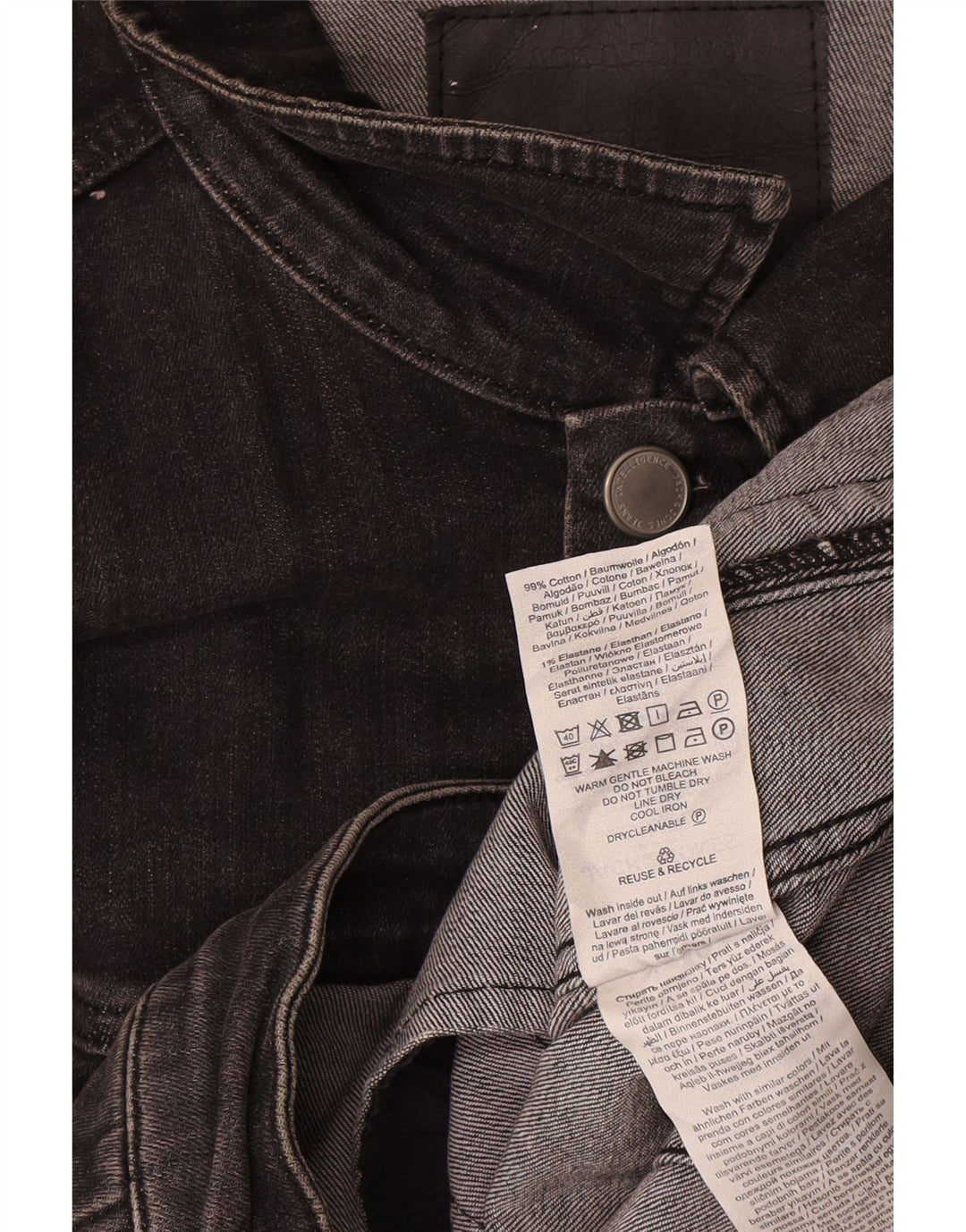 Jack & Jones Mens Denim Jacket UK 42 XL Grey Cotton