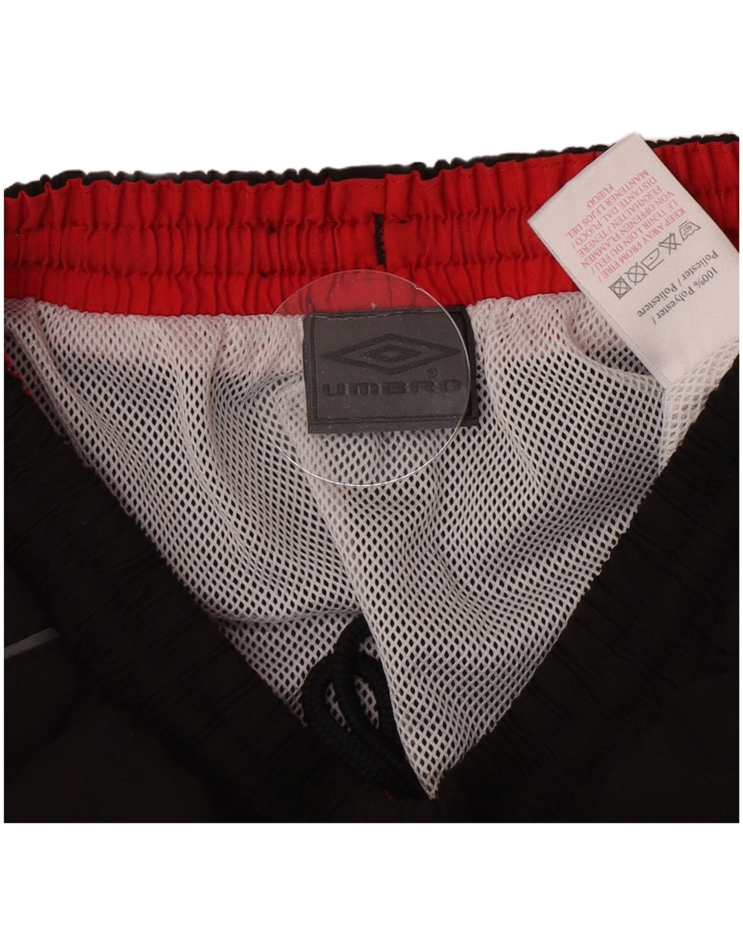 Umbro Mens Graphic Swimming Shorts Medium  Black Colourblock Polyester