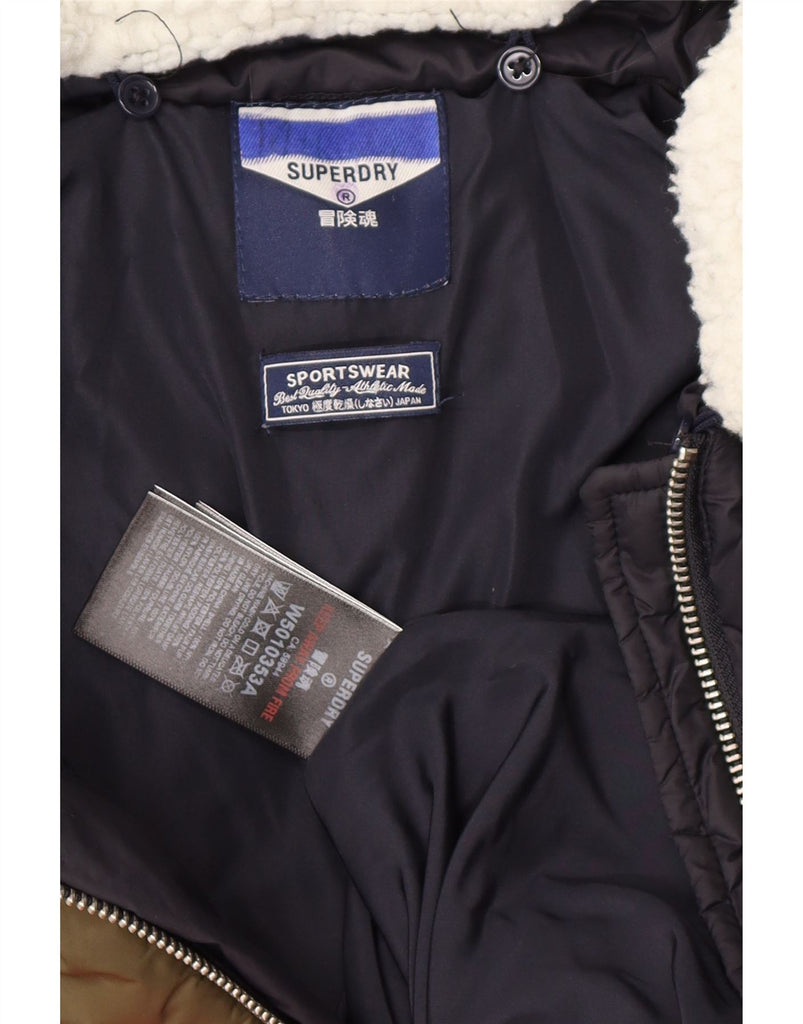 SUPERDRY Womens Padded Jacket UK 14 Medium Multicoloured Colourblock Nylon Vintage Superdry and Second-Hand Superdry from Messina Hembry 
