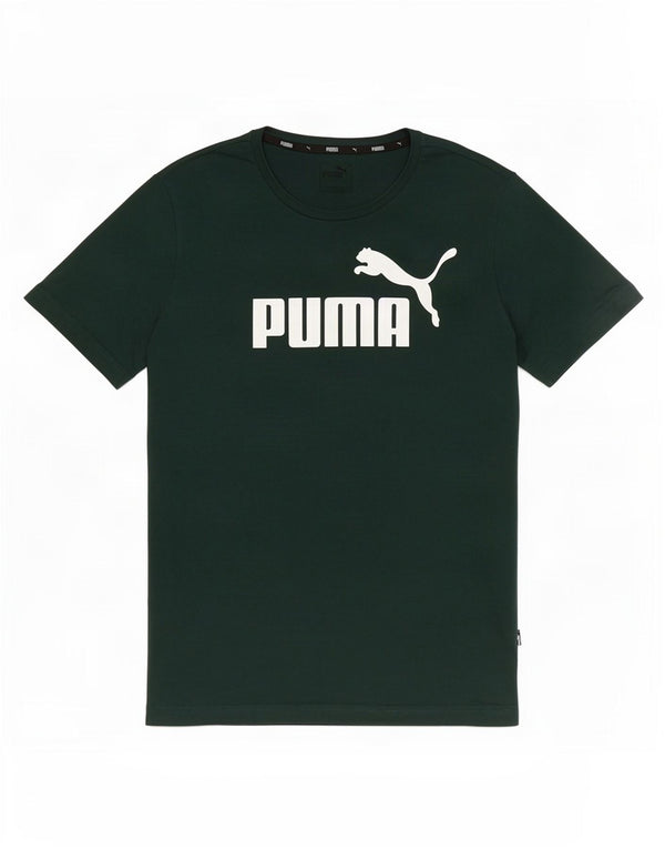 Puma Mens Graphic T-Shirt Top Small Green Cotton