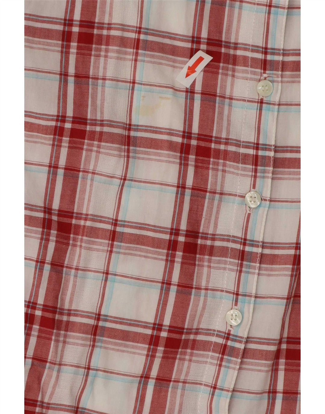 Levi's Womens Short Sleeve Shirt UK 16 Large Red Check