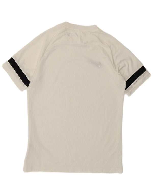 Nike Mens Dri Fit T-Shirt Top Medium White Colourblock Polyester