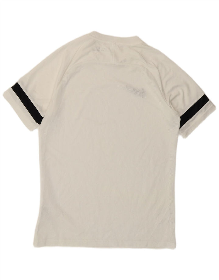 Nike Mens Dri Fit T-Shirt Top Medium White Colourblock Polyester