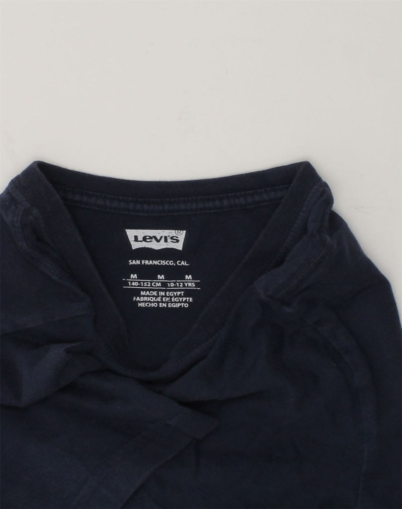 LEVI'S Boys Graphic T-Shirt Top 10-11 Years Medium Navy Blue Cotton | Vintage Levi's | Thrift | Second-Hand Levi's | Used Clothing | Messina Hembry 