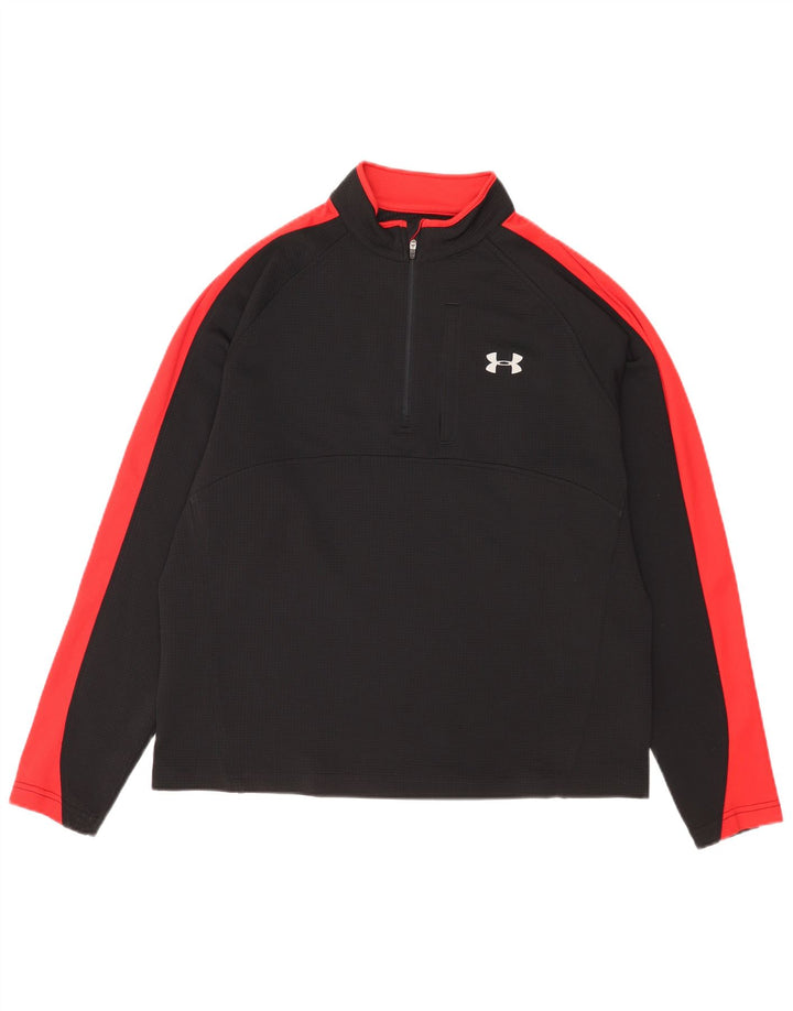Under Armour Mens Allseason Gear Pullover Tracksuit Top Large Black