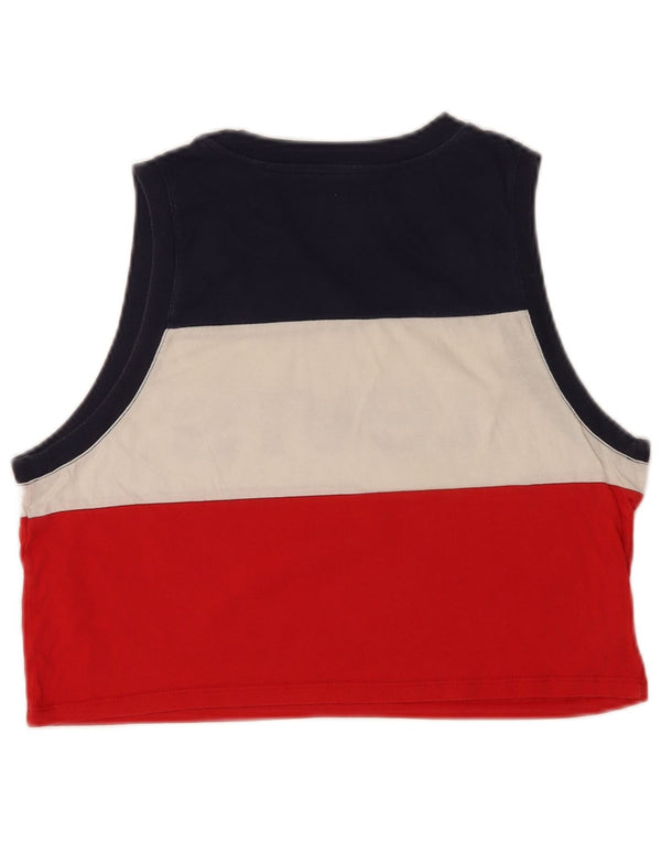 Levi's Womens Crop Graphic Vest Top UK 10 Small Multicoloured Colourblock